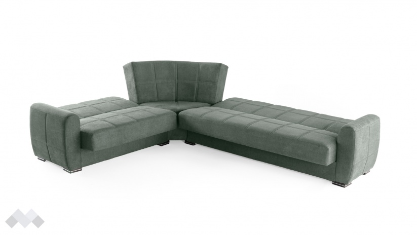 Ъглов диван Гранд универсален ъгъл зелен - изглед 10