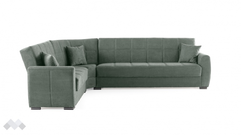 Ъглов диван Гранд универсален ъгъл зелен - изглед 6