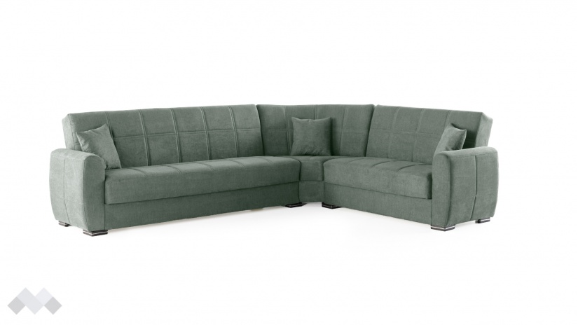 Ъглов диван Гранд универсален ъгъл зелен - изглед 3