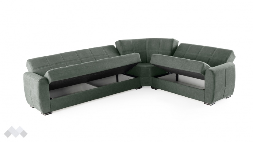 Ъглов диван Гранд универсален ъгъл зелен - изглед 7