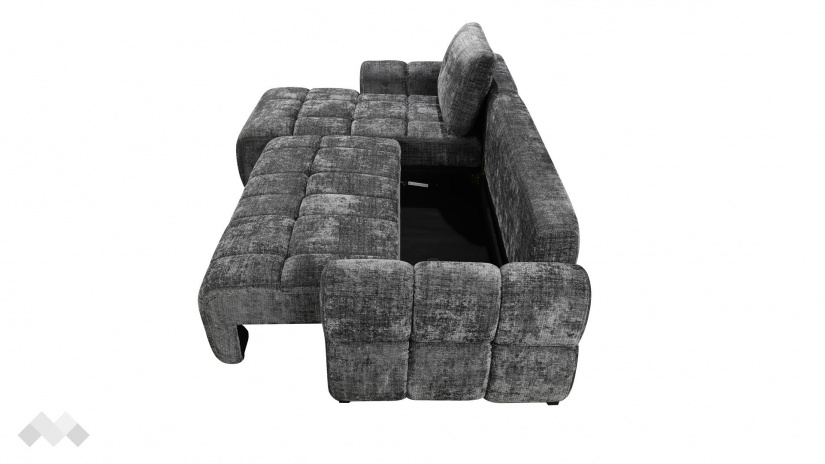 Ъглов диван Кобе с посока сив - изглед 4