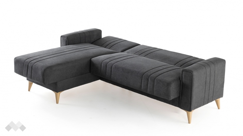 Ъглов диван Омега универсален ъгъл сив - изглед 10