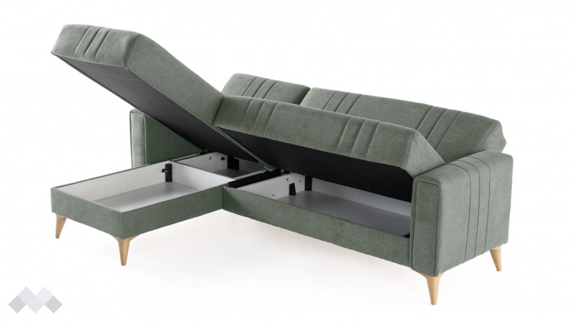 Ъглов диван Омега универсален ъгъл зелен - изглед 8