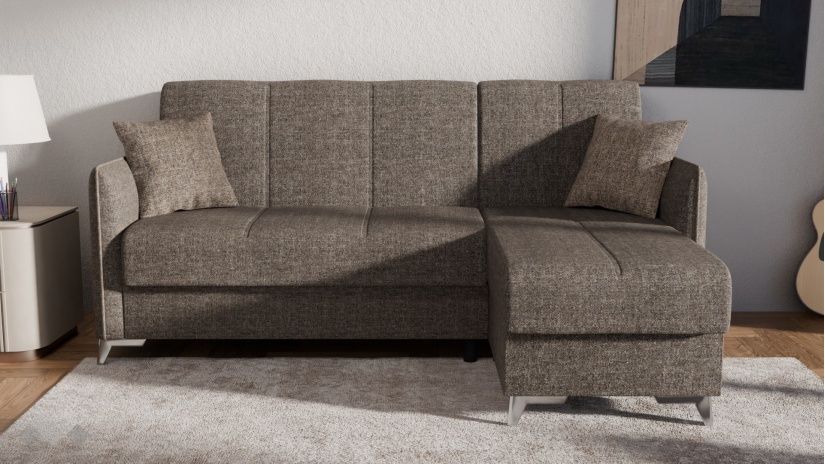 Ъглов диван Сафо универсален ъгъл кафяв - изглед 3