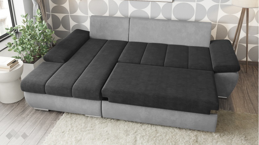 Ъглов диван Савона с посока графит със сиво - изглед 3