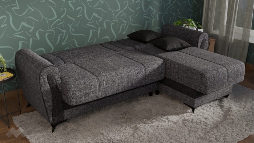 Ъглов диван Серен универсален ъгъл сив - изглед 7