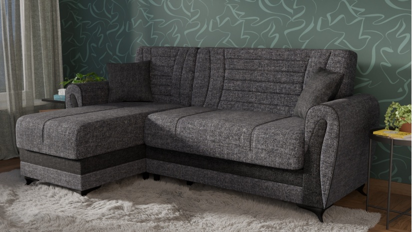 Ъглов диван Серен универсален ъгъл сив - изглед 2