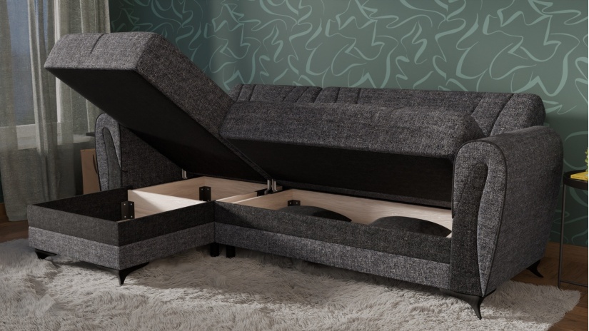 Ъглов диван Серен универсален ъгъл сив - изглед 6