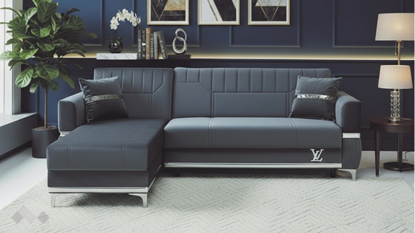 Ъглов диван Верино универсален ъгъл сив - изглед 2