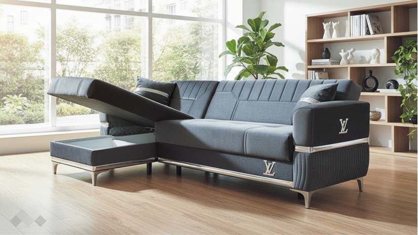 Ъглов диван Верино универсален ъгъл сив - изглед 3