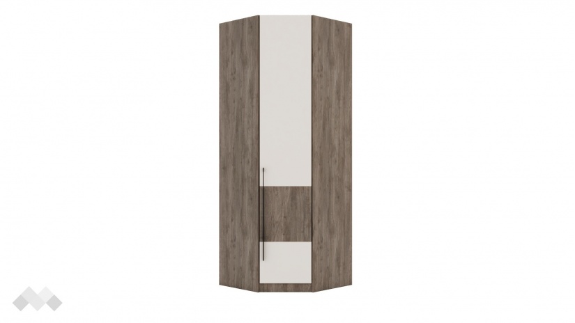 Гардероб Комо ъглови орех селект тъмен с кашмир - изглед 1 - МебелМаг Гардероб Комо ъглови орех селект тъмен с кашмир - изглед 1