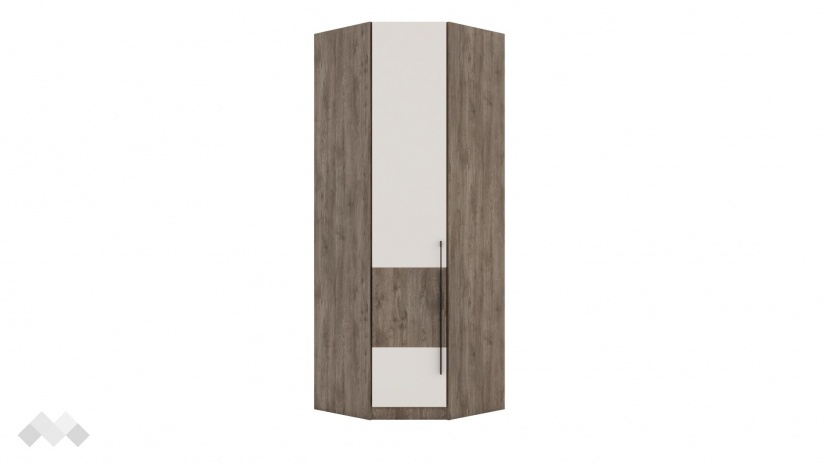 Гардероб Комо ъглови орех селект тъмен с кашмир - изглед 1 - МебелМаг Гардероб Комо ъглови орех селект тъмен с кашмир - изглед 1