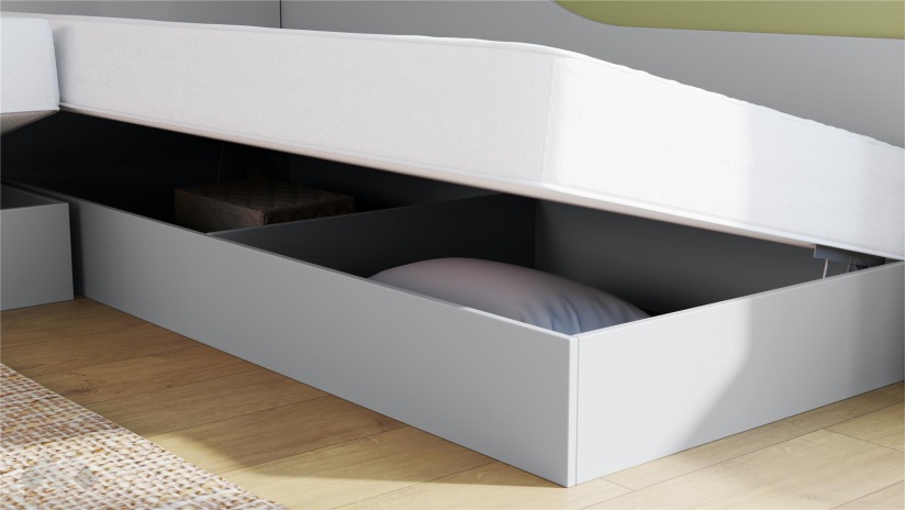 Ъглови легла 82/190 Скай с включени матраци Бонел 82/190 нардо сив - изглед 3 - МебелМаг Ъглови легла 82/190 Скай с включени матраци Бонел 82/190 нардо сив - изглед 3