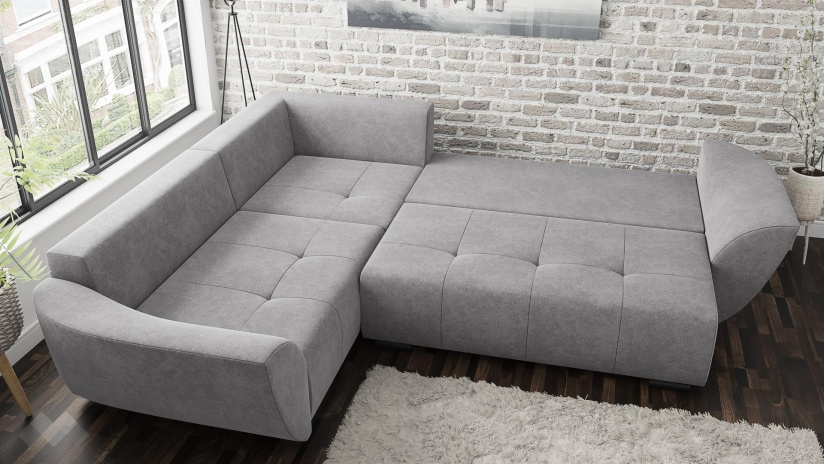 Ъглов диван Сиера с посока сив - изглед 4